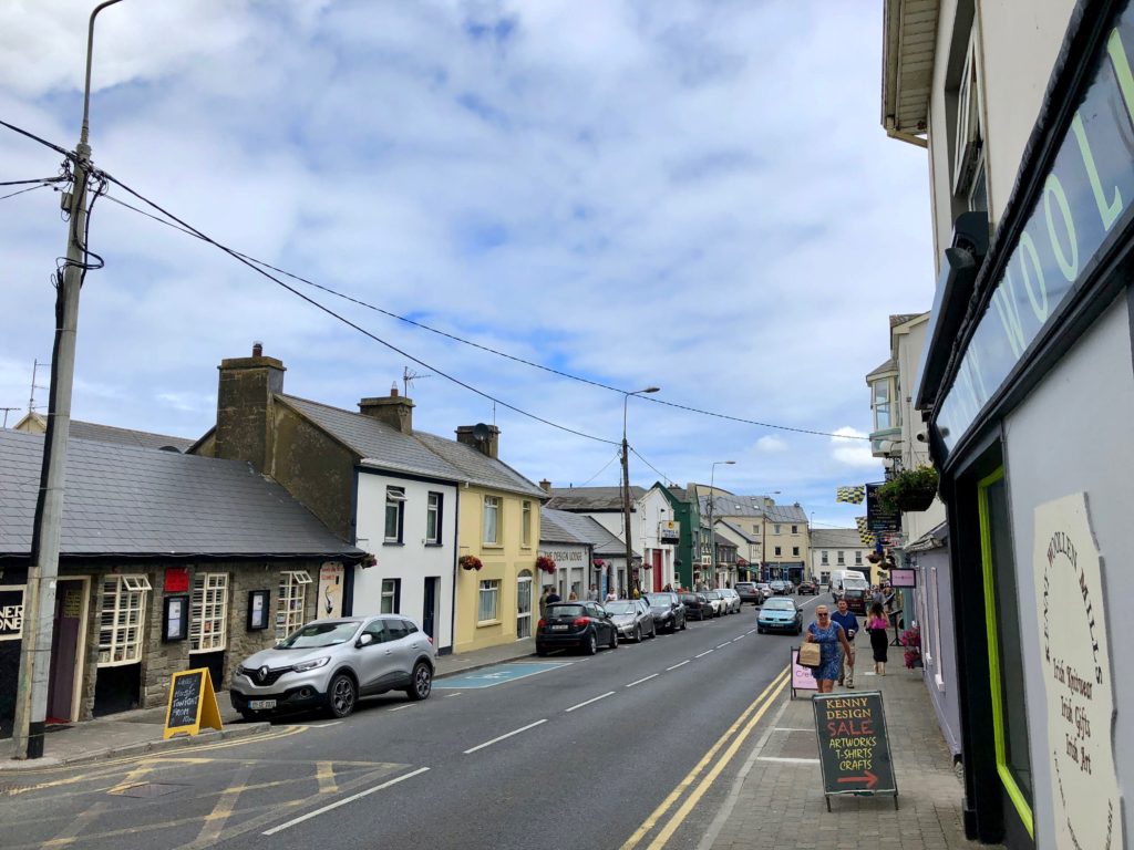 a view down the road in Lahinch