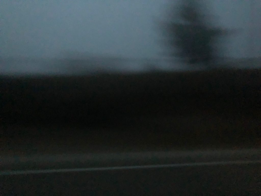 Dark and foggy morning