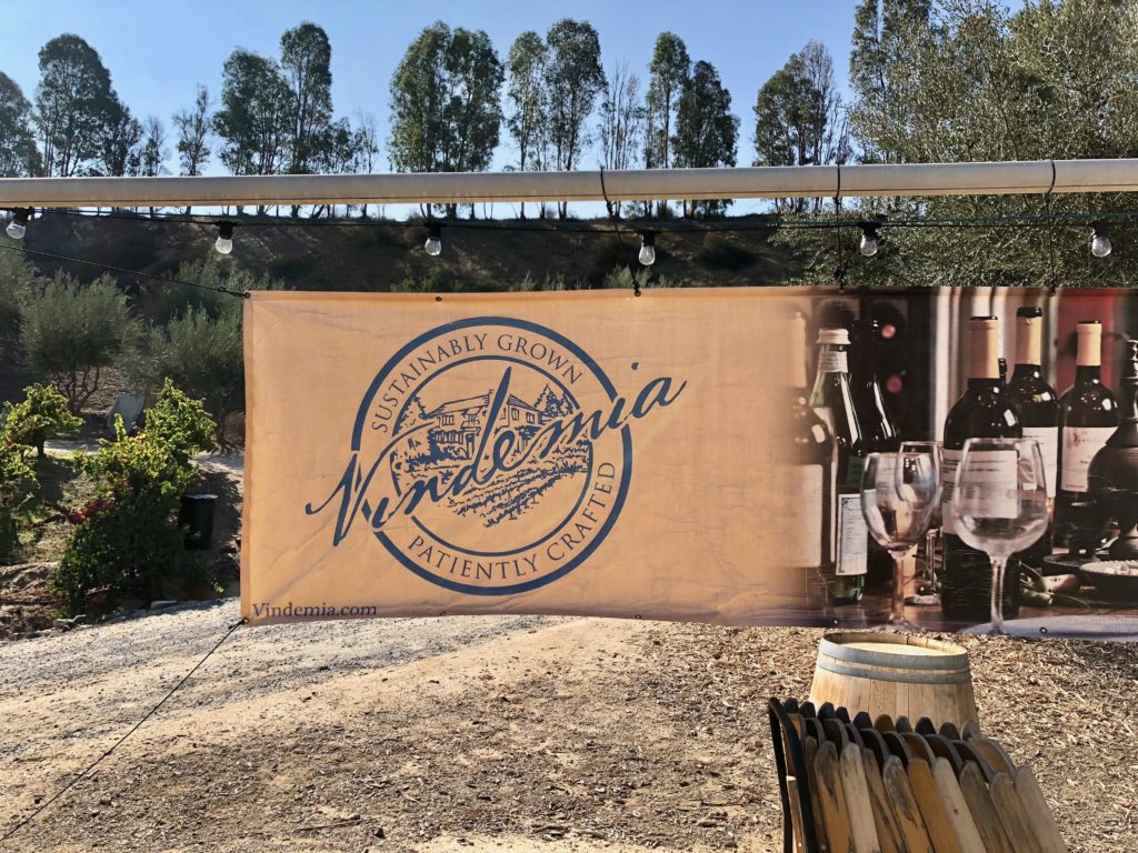 Vindemia Winery sign