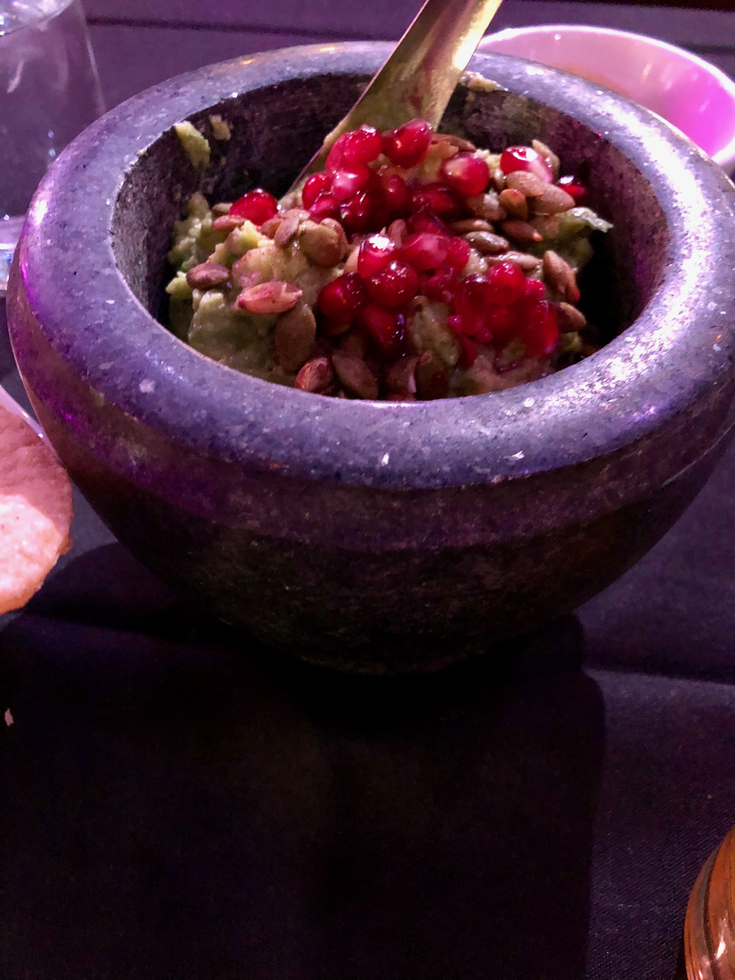 guacamole with pomegranate 