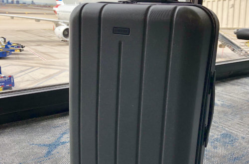 carry-on Suitcase at the airport